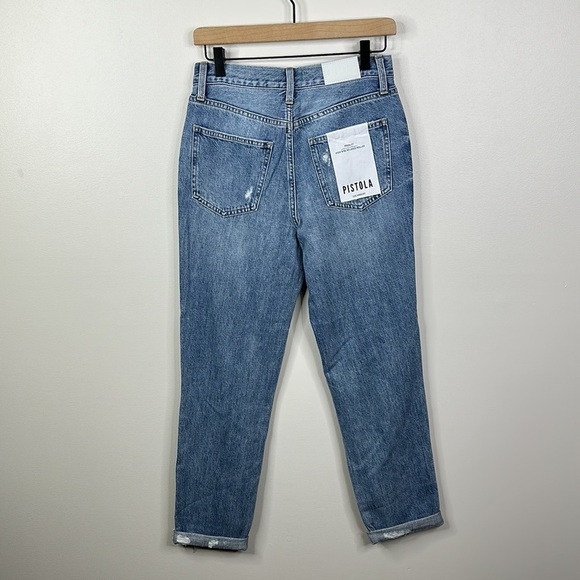 Pistola Presley Destroyed High Waist Relaxed Jeans in Los Feliz Women's Size 26 - Picture 5 of 6